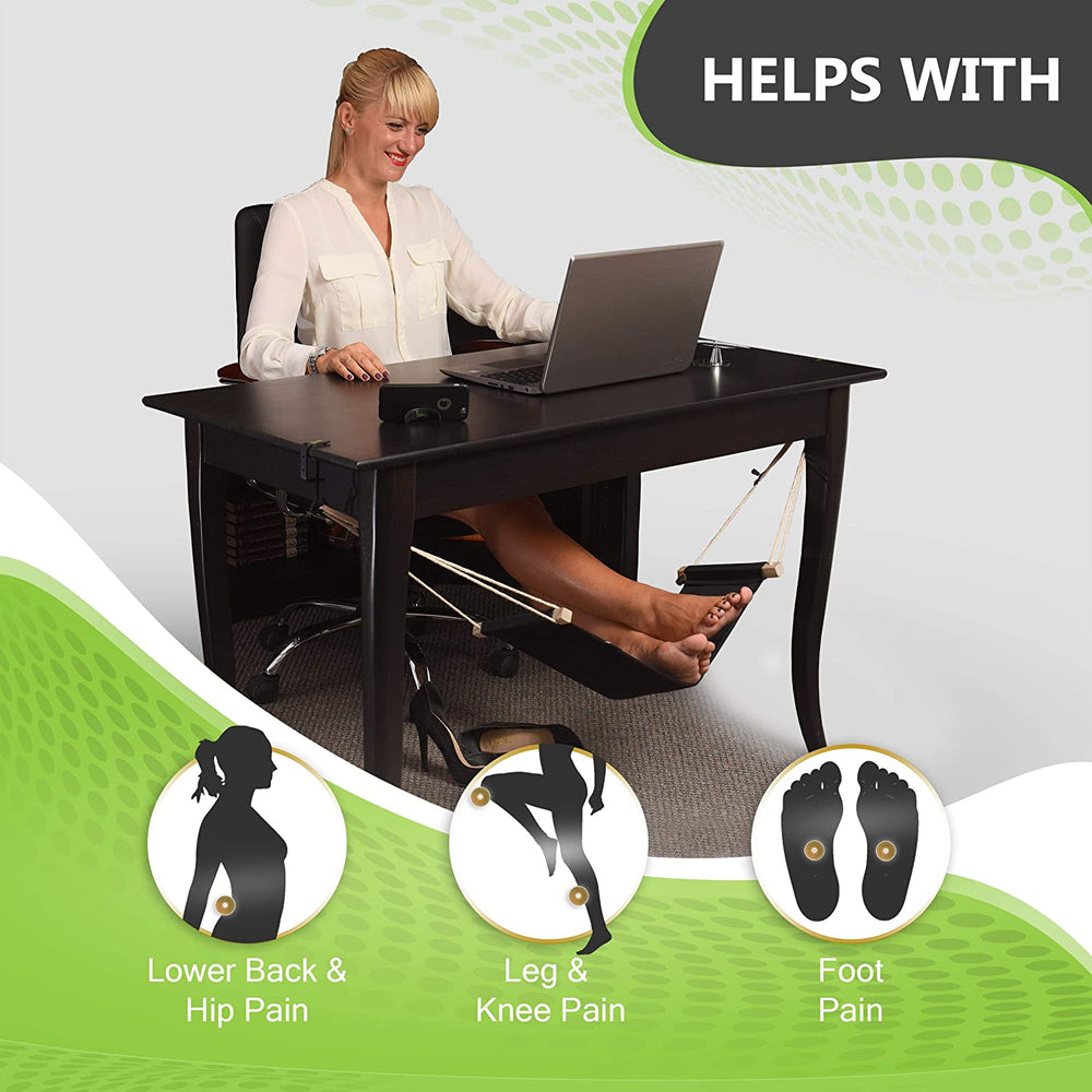 wivaro ergonomischer Fußhocker, verstellbar, für bequeme Beinhaltung unter dem Schreibtisch.