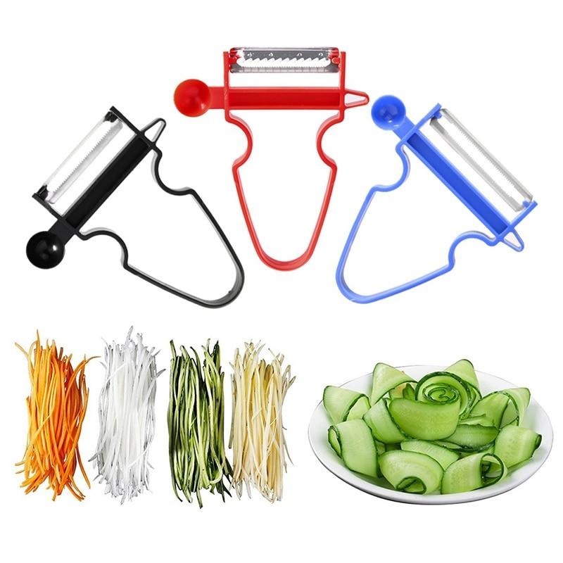 Ergonomisches 3er-Set Küchenschäler für Obst & Gemüse, spülmaschinenfest, ideal als Küchenhelfer im Haushalt.