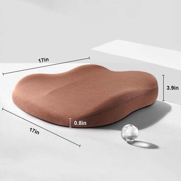 Seitenansicht des ergonomischen Autositzkissens, Kontur für optimalen Sitzkomfort & Haltung im Auto.