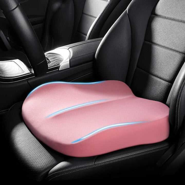 Ergonomisches Sitzkissen fördert korrekte Haltung, verbesserte Sicht und bietet höchsten Komfort im Auto.