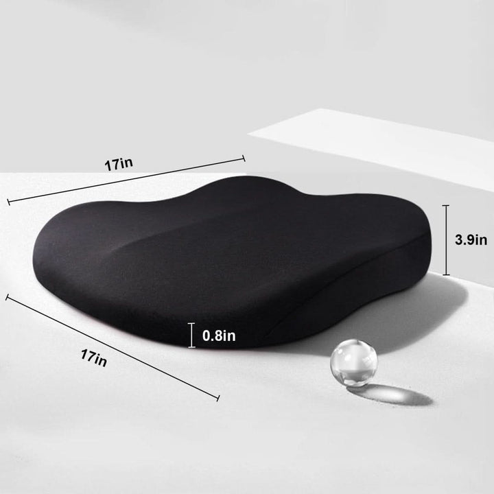 Waschbares ergonomisches Autositzkissen für Hygiene, optimalen Komfort & verbesserte Sicht im Fahrzeug.