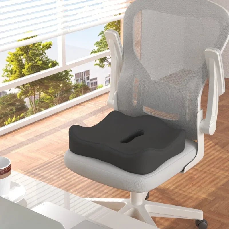 Bürositzkissen für besseren Sitzkomfort, mit Memory-Schaum und ergonomischer Rückenstütze; ideal für PC.