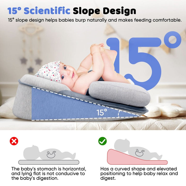Ergonomisches Schlafkissen für Säuglinge und Neugeborene, aus Baumwolle, sichere Unterstützung der Kopfform.