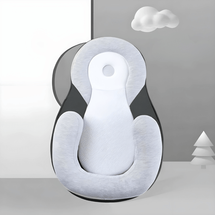 Neugeborenen Schlafkissen, ergonomische Schlafhilfe für Babys, Baumwolle, fördert Kopfform und sichere Rückenlage.