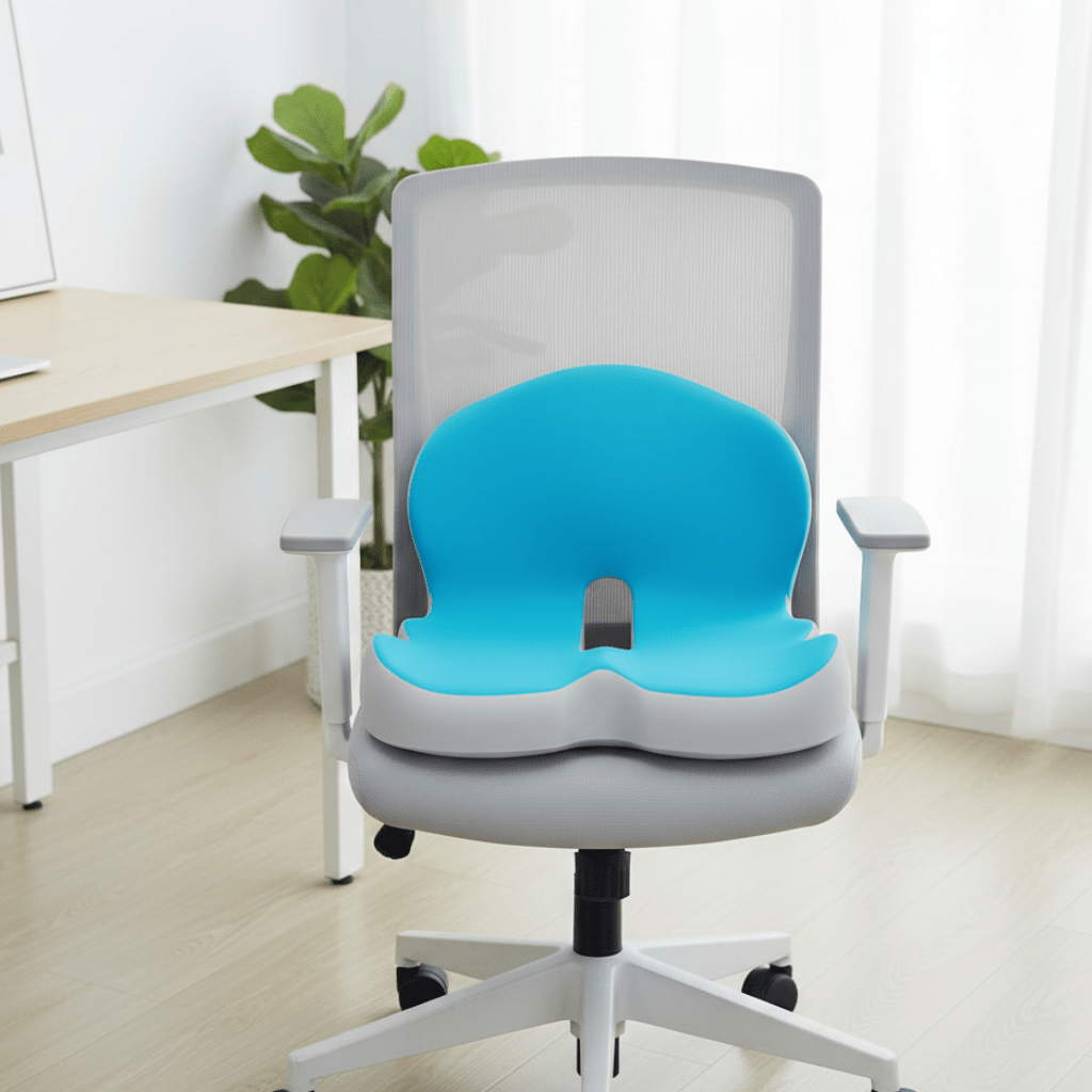 Ergonomisches Memory Foam Sitzkissen für Komfort und gesunde Haltung im Büro, Auto & Zuhause.
