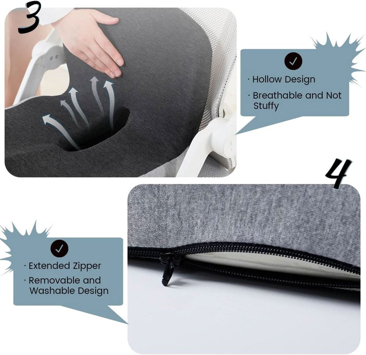 Autositzkissen mit Memory Foam, ideal für lange Fahrten, verbesserte Haltung und mehr Fahrkomfort.