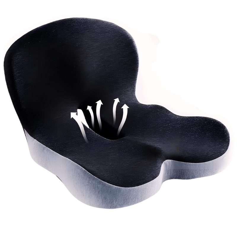 Memory Foam Sitzkissen für gesunde Haltung und effektive Druckentlastung bei langen Sitzzeiten.