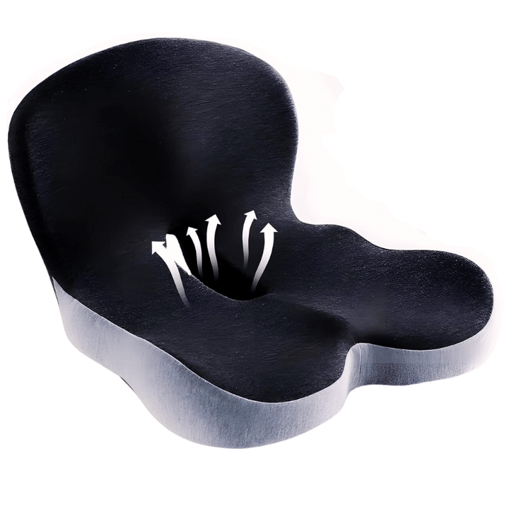 Memory Foam Sitzkissen für gesunde Haltung und effektive Druckentlastung bei langen Sitzzeiten.