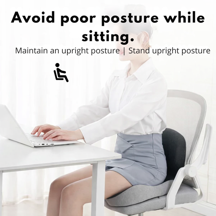 Ergonomisches Sitzkissen fördert gesunde Haltung, lindert Rückenschmerzen und Ischias.