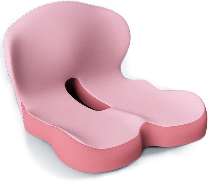 Profilansicht: Ergonomisches Sitzkissen aus Memory-Schaum für optimale Wirbelsäulenunterstützung.