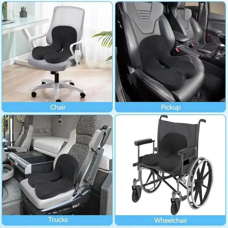 Ergonomisches Unisex Memory-Schaum-Sitzkissen für maximalen Komfort und Unterstützung bei Ischias.