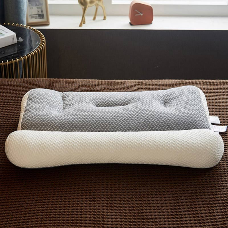 Schmerzfreies Erwachen dank ergonomischem Nackenkissen; atmungsaktiv und formstabil.