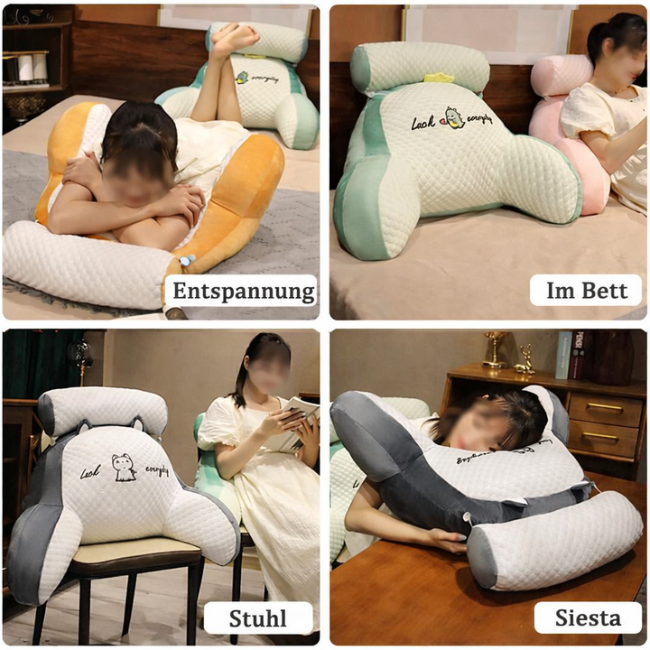 Weiches Rückenkissen, ergonomisch geformt, zur Entlastung der Wirbelsäule; perfekt für Sitzkissen & Sofakissen.