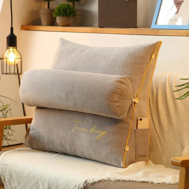 Weiches, ergonomisches Keilkissen als Rückenlehne für optimale Haltung & Komfort zu Hause oder im Büro.