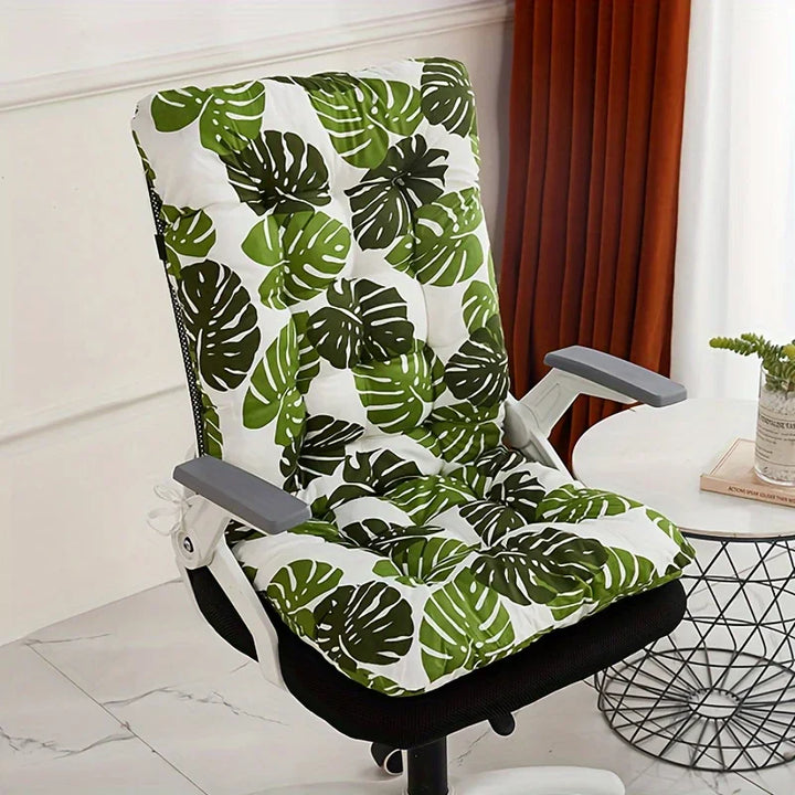 Sitzkissen mit Rückenstütze für gesunde Haltung, ideal für Bürostuhl, Auto und langes Sitzen im Homeoffice.