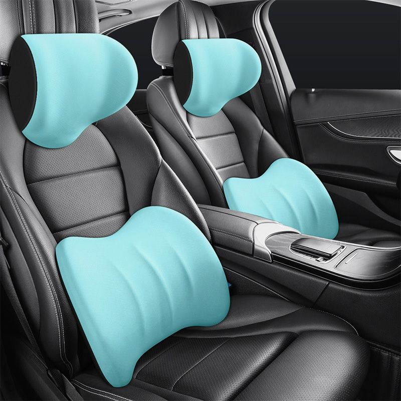 Vielseitiges ergonomisches Sitzkissen Set für Auto, Büro und Zuhause. Mit Nackenkissen und Rückenstütze.