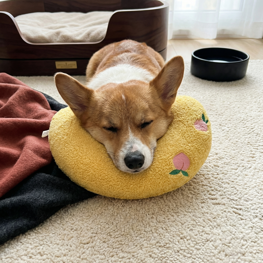 Ergonomisches Stützkissen für Hunde, bietet gesunde Haltung & Komfort. Gelenkschonendes Hundebett für Wohlbefinden.