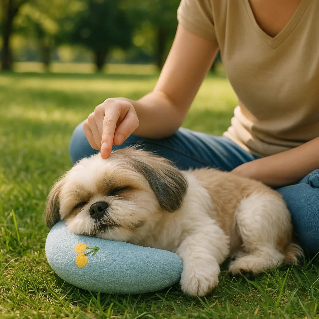 Komfortabler Schlafplatz für Hunde: Ergonomisches Stützkissen zur Unterstützung von Gelenken und Rücken.