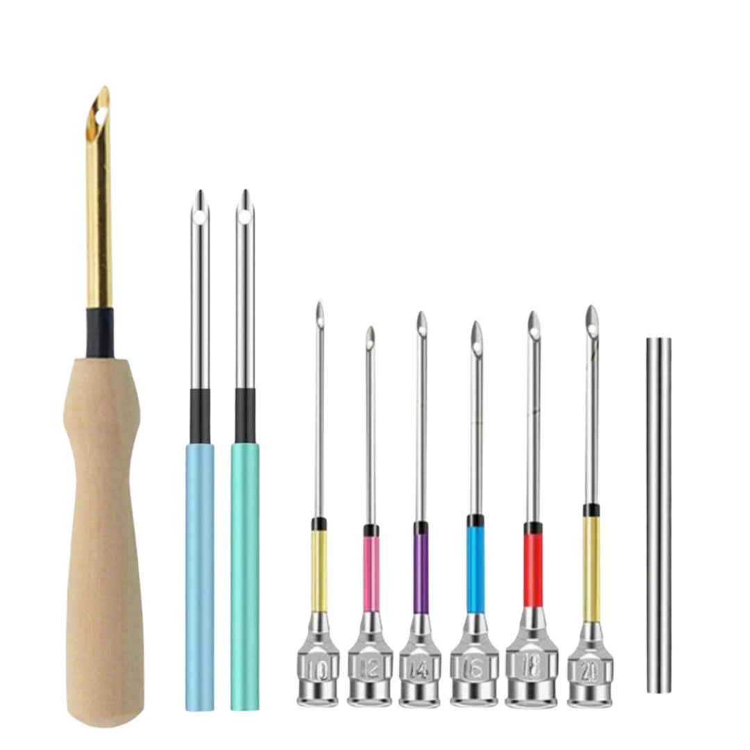 Ergonomisches Sticknadel Set aus Edelstahl mit Komfortgriff für angenehmes Nähen und Sticken. Ideales Handarbeitswerkzeug.