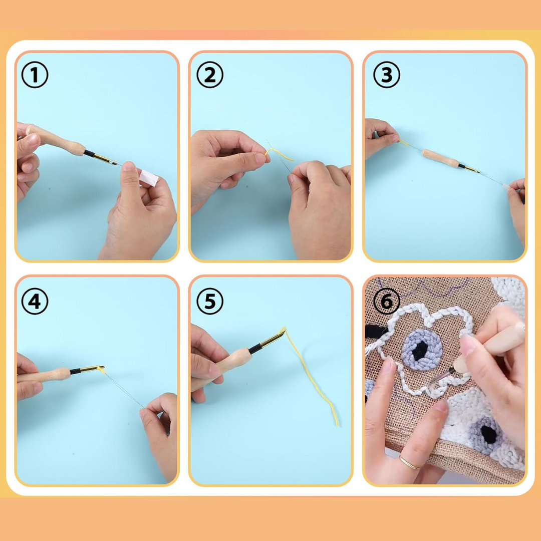 Komplettes Sticknadel Set mit ergonomischen Edelstahl-Nadeln für kreative Stickerei und entspannte Handarbeit.