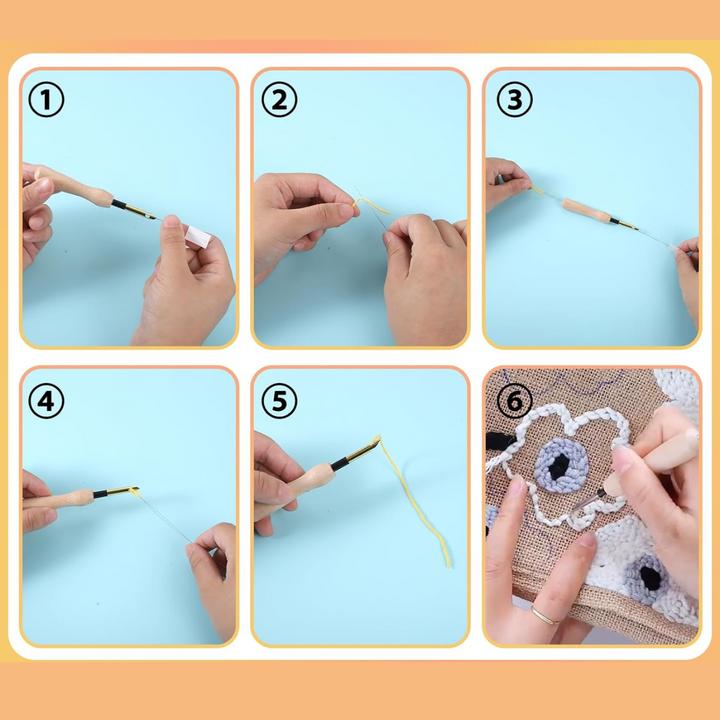 Komplettes Sticknadel Set mit ergonomischen Edelstahl-Nadeln für kreative Stickerei und entspannte Handarbeit.