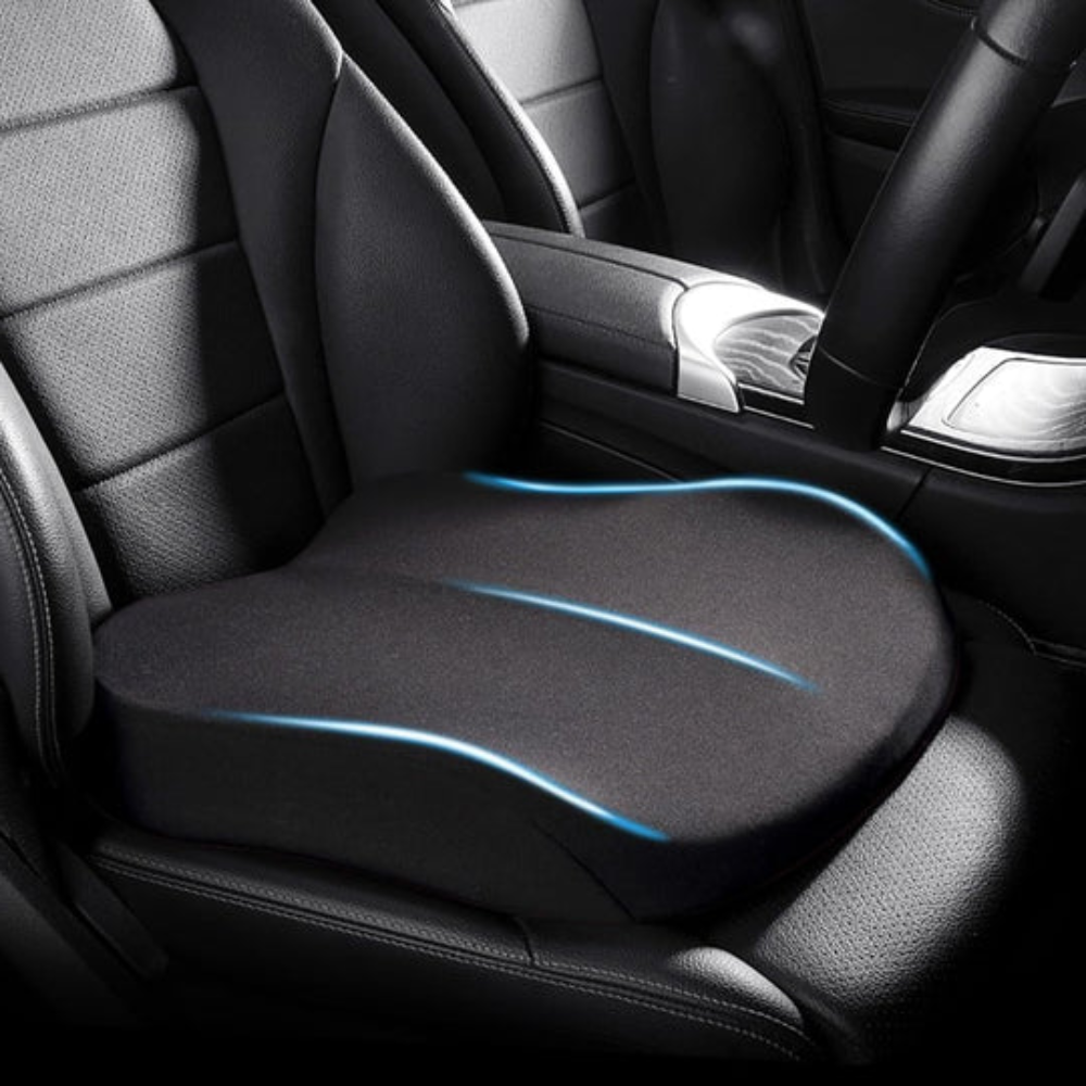 Ergonomisches Unisex Autositzkissen aus Memory Foam für verbesserten Sitzkomfort und korrekte Haltung im Auto.