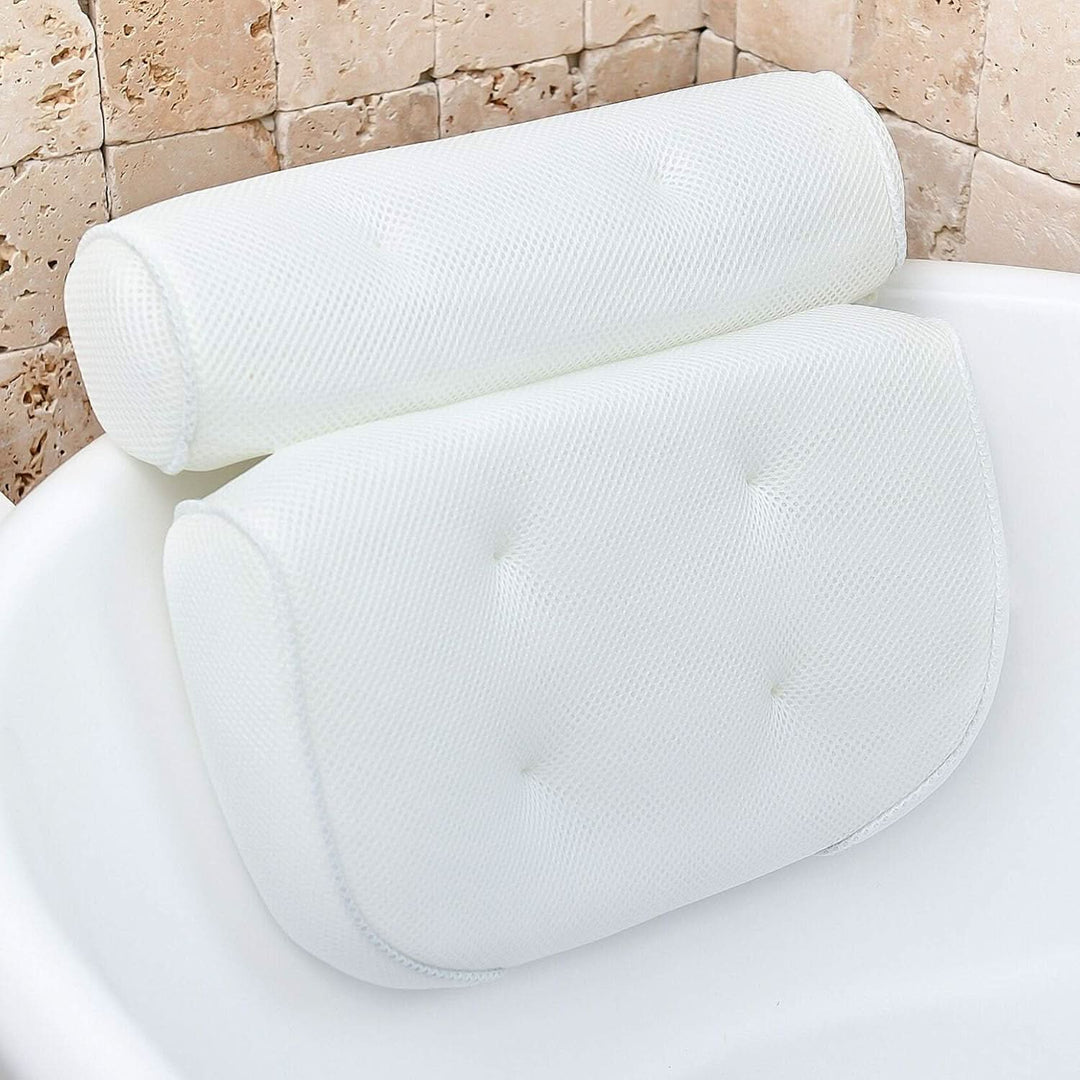 ErgoRelax Badekissen, ergonomisch für ultimative Entspannung im Bad; weiche Nacken- und Schulterstütze.