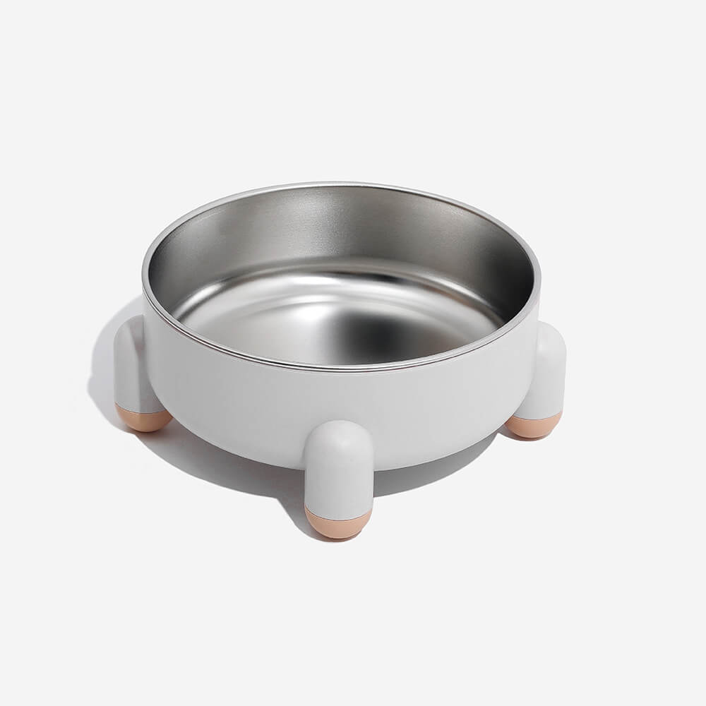 Verbesserte Haltung für Hunde mit diesem erhöhten Futter-/Wassernapf aus robustem Edelstahl & Polystyrol. Kippsicher.