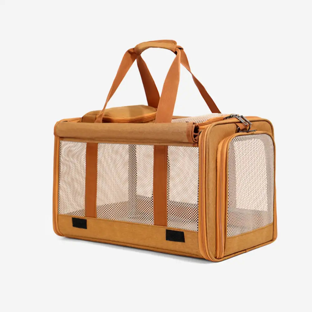 Tierbedarf: Faltbare Transportbox für Katzen mit viel Platz, ideal für Flugreisen oder Autotransport.