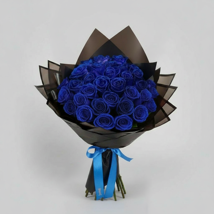 Funkelnde Glitzer-Rose, eine pflegeleichte Kunstblume mit Kristall-Finish, perfekt als ewiges Geschenk und Heimdeko.