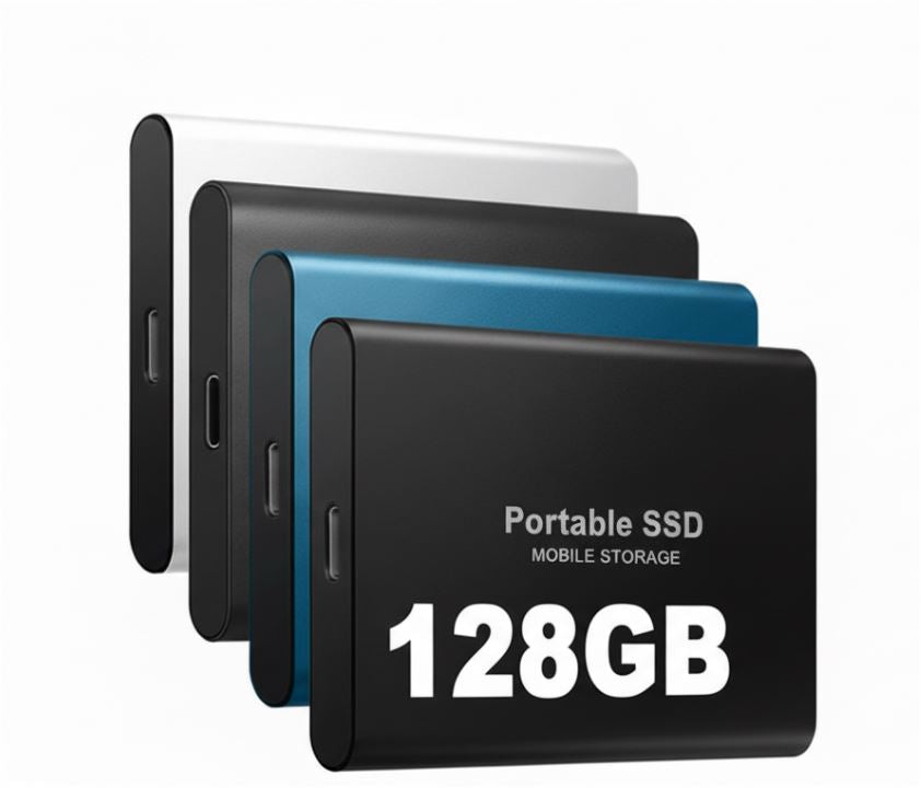Kompakte, mobile externe 128GB SSD für professionelle Anwender, ultraschneller Datentransfer, langlebig.