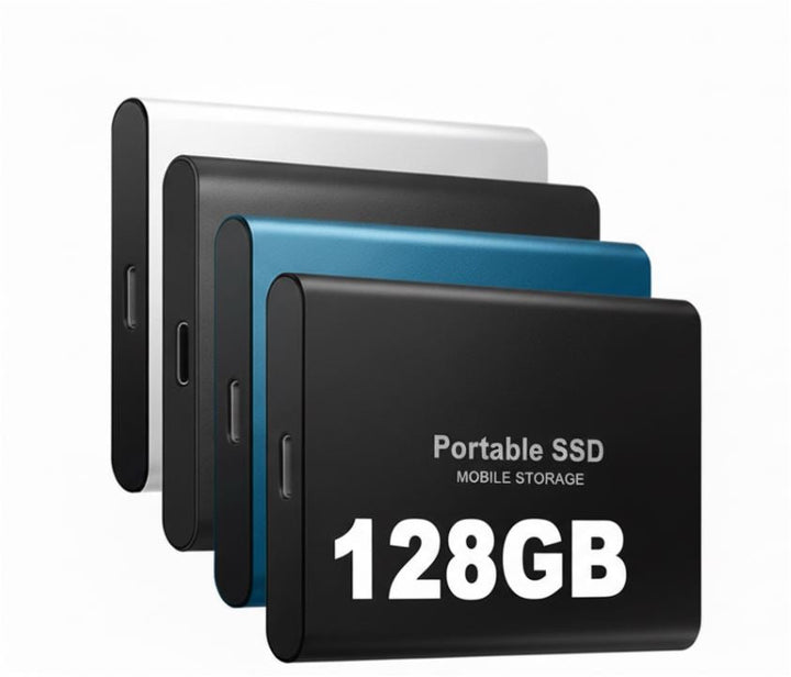 Kompakte, mobile externe 128GB SSD für professionelle Anwender, ultraschneller Datentransfer, langlebig.