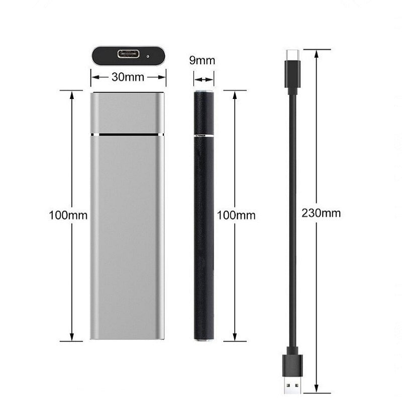 Daten blitzschnell übertragen mit der tragbaren 8TB externen SSD, USB 3.1 Anschluss, ideal für unterwegs.