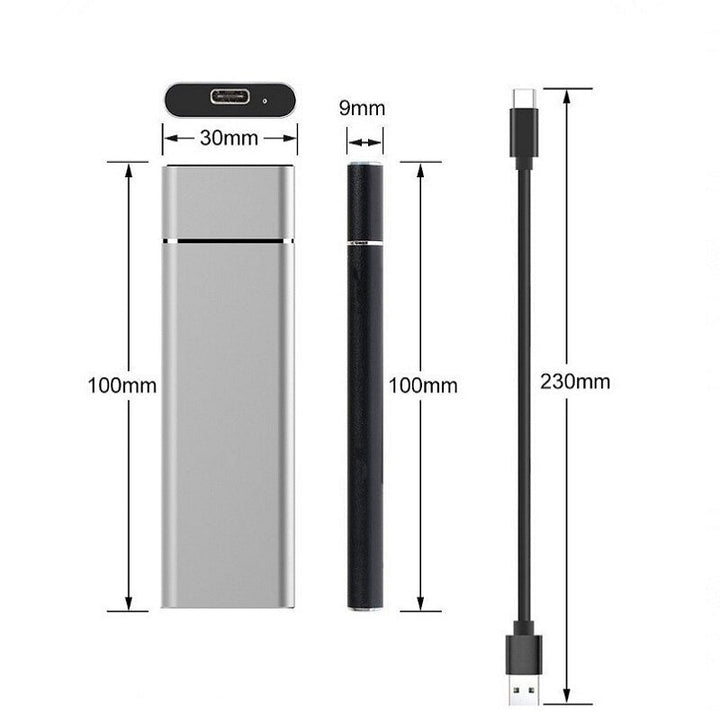 Daten blitzschnell übertragen mit der tragbaren 8TB externen SSD, USB 3.1 Anschluss, ideal für unterwegs.