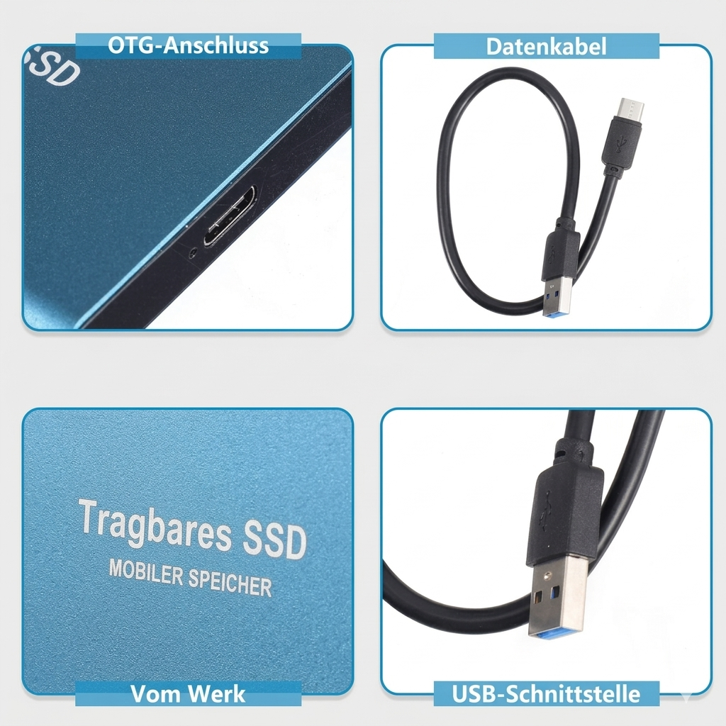 Hochleistungs-SSD 2TB extern: Robust, schnell und zuverlässig für digitalen Datentransfer.