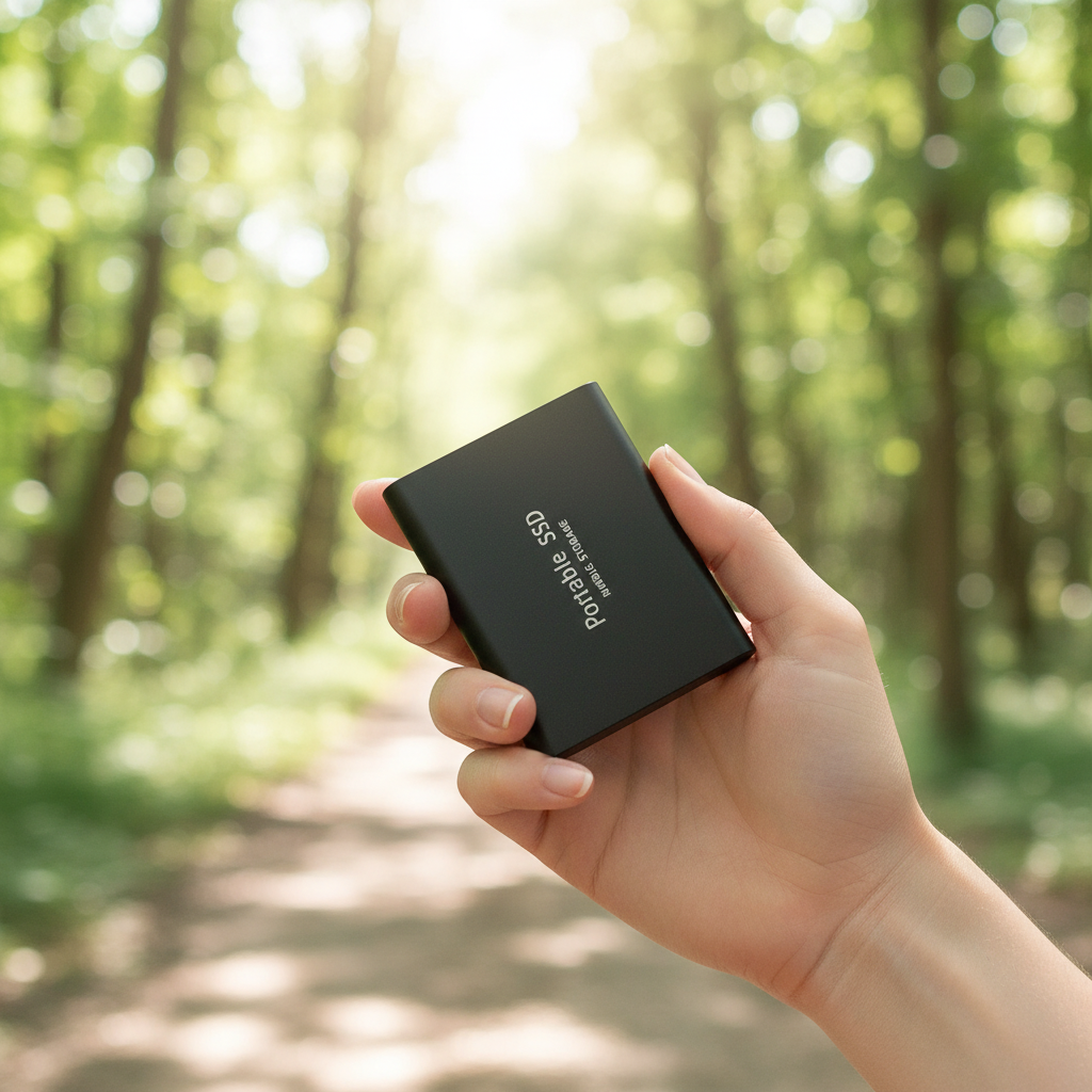 Externe SSD 2TB von StorePro mit USB-C für schnelle mobile Datenspeicherung und Datensicherung.