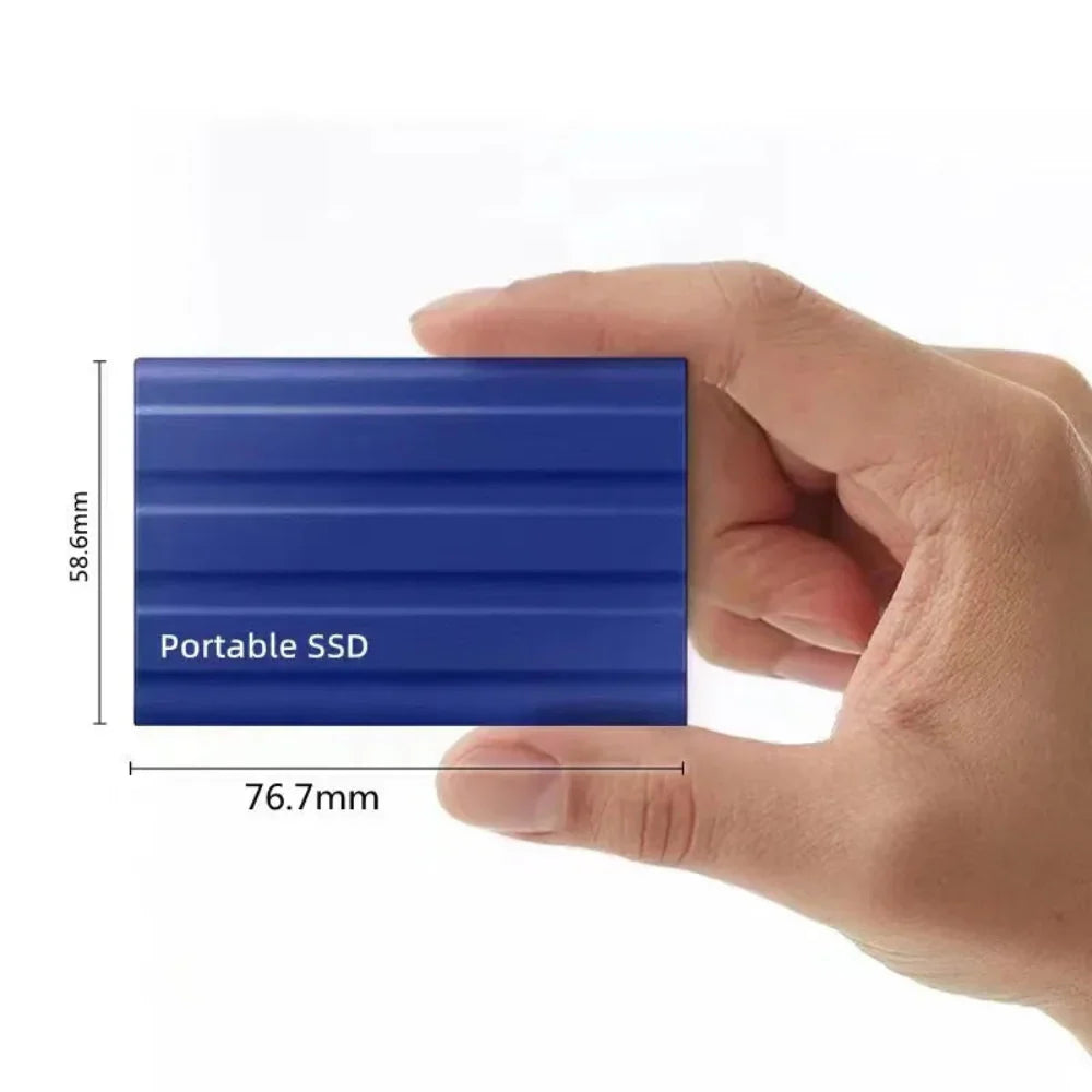 Leistungsstarke externe SSD Festplatte mit USB für superschnellen Datentransfer.