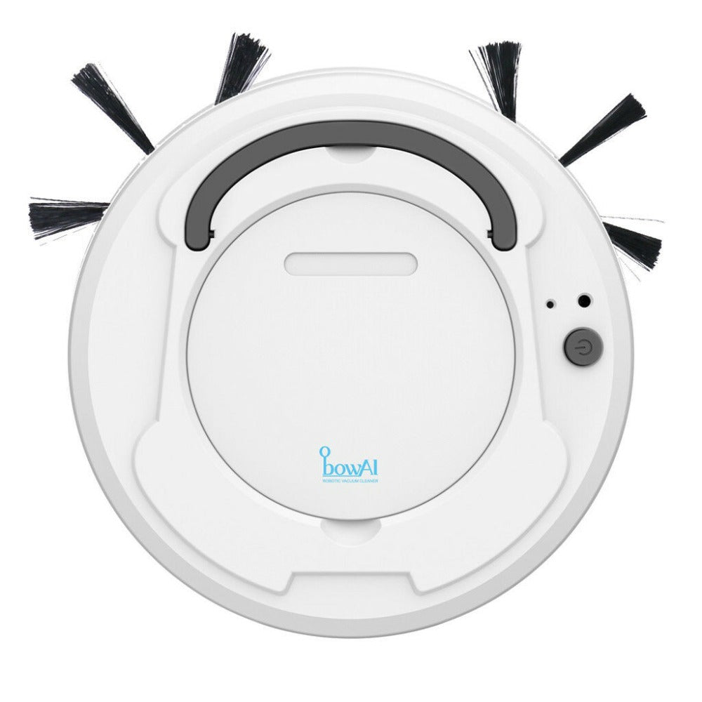 Extra flacher Saugroboter für automatische Bodenreinigung; leise, leistungsstark und ideal fürs Smart Home.