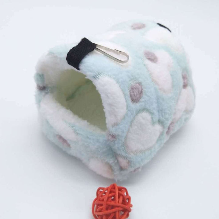 Weiches Hamsterhaus und Hängematte Set für Nagetiere. Ideales Kleintierbett & Kuschelhöhle für den Käfig.