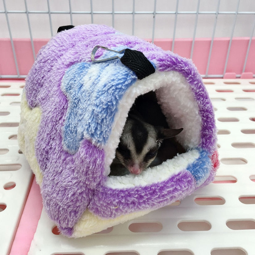 Komfortable Nagetier Hängematte in Plüsch-Qualität. Sicherer und weicher Schlafplatz für Hamster & Mäuse.