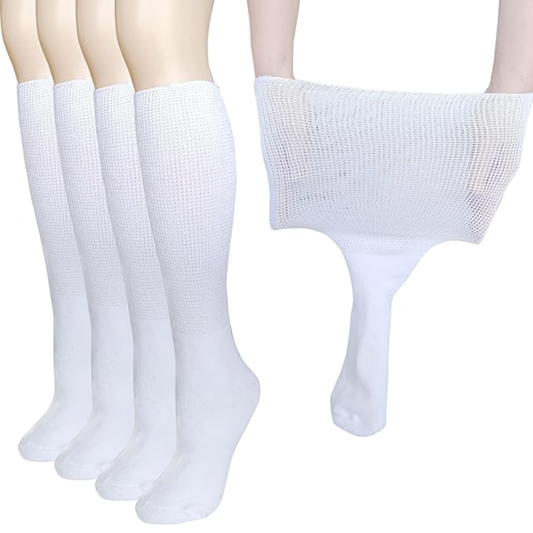 Extrabreite Unisex Max Comfort Socken für Diabetiker & Lymphödem-Patienten. Fördern Durchblutung, lindern Schwellung.