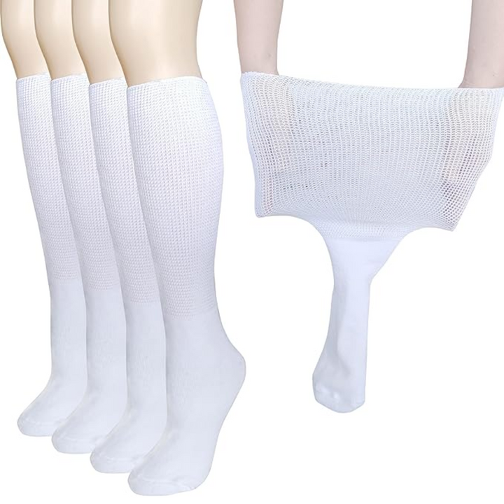 Extrabreite Unisex Max Comfort Socken für Diabetiker & Lymphödem-Patienten. Fördern Durchblutung, lindern Schwellung.