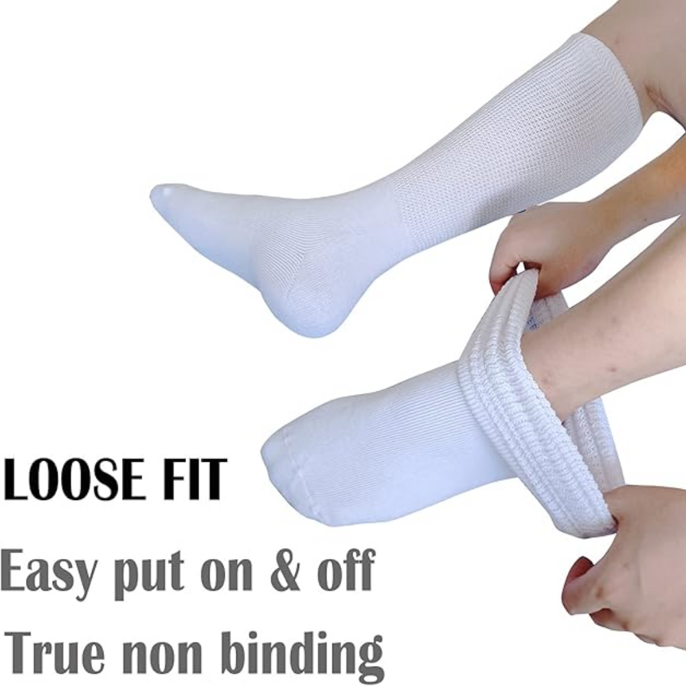 Wadenlange, weiche Max Comfort Socken ohne einschneidenden Bund für Damen & Herren mit empfindlichen Füßen.