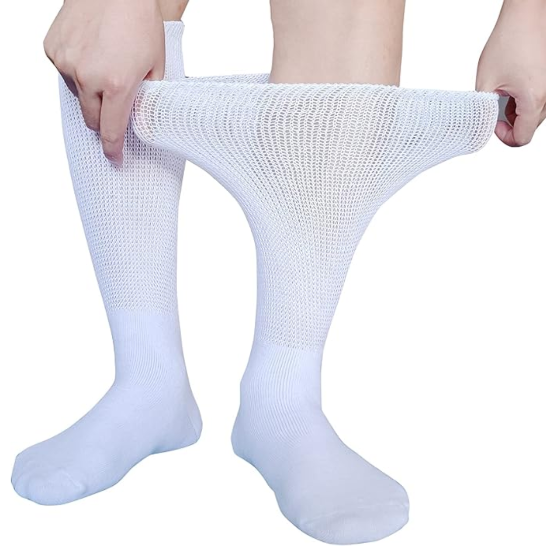 Unisex-Komfortsocken: Weiche, extrabreite Socken für Damen & Herren. Ideal für geschwollene Füße & Beine.