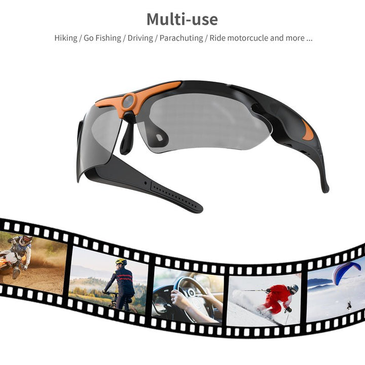 EYEFLIX Videobrille in elegantem Design mit HD-Kamera; ideal für diskrete Erinnerungen bei Events oder im Alltag.