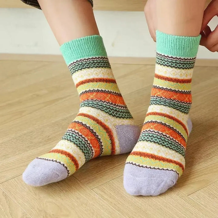 Bequeme Damen Herbst Socken, 5er Set, extra dick & kuschelig warm für gemütliche Stunden zuhause.