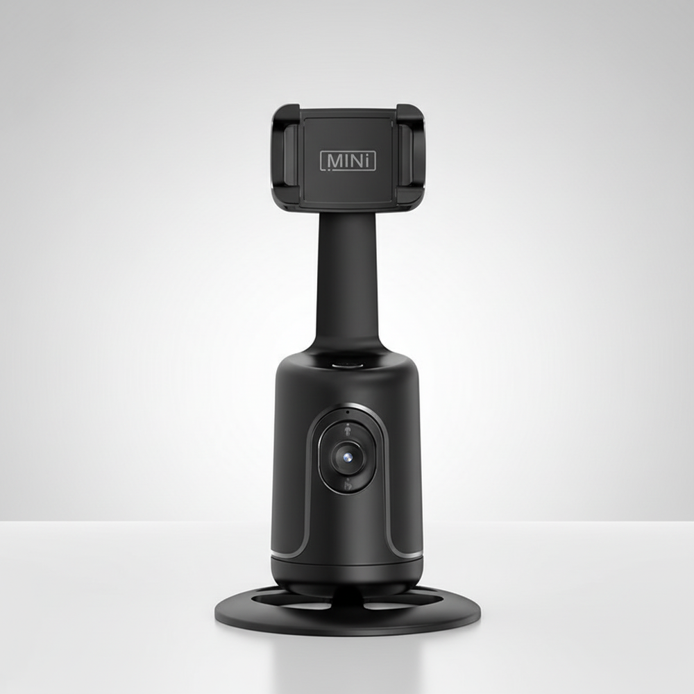 Kompakter Gimbal-Selfie-Stick mit KI-Tracking für flüssige Livestream- und Videoaufnahmen.