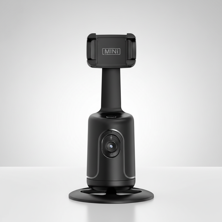 Kompakter Gimbal-Selfie-Stick mit KI-Tracking für flüssige Livestream- und Videoaufnahmen.