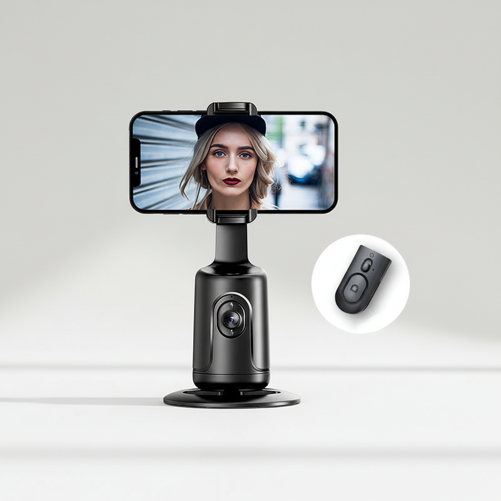 FaceFollowr: Stabiler Kompakt-Gimbal-Selfie-Stick mit KI-Tracking für professionelle Aufnahmen.