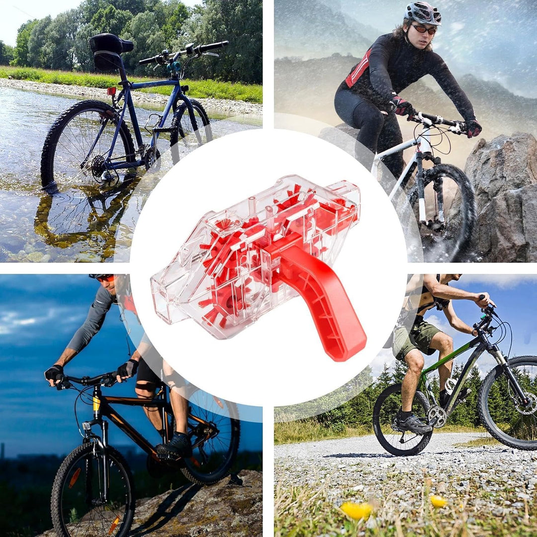 Fahrradkettenreiniger Flasche, gebrauchsfertig für schnelle und einfache Kettenpflege und -wartung.